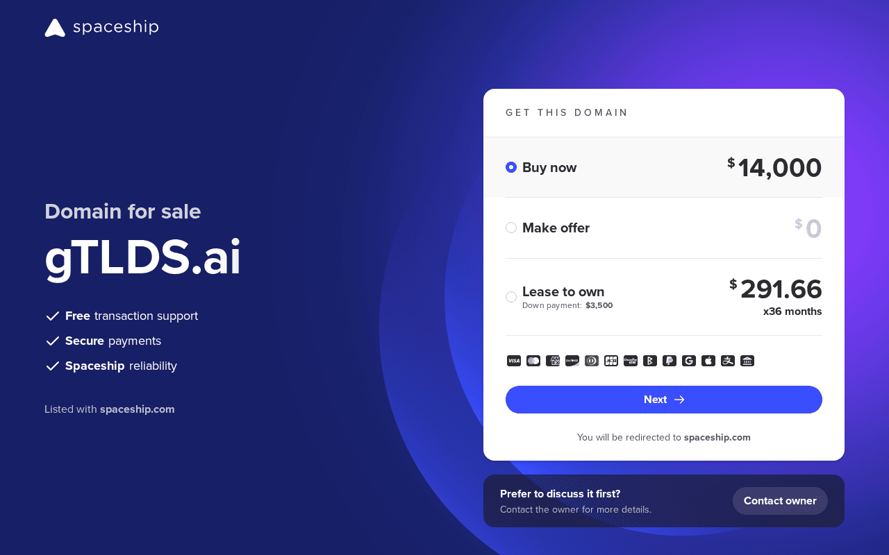 Screenshot of gtlds.ai
