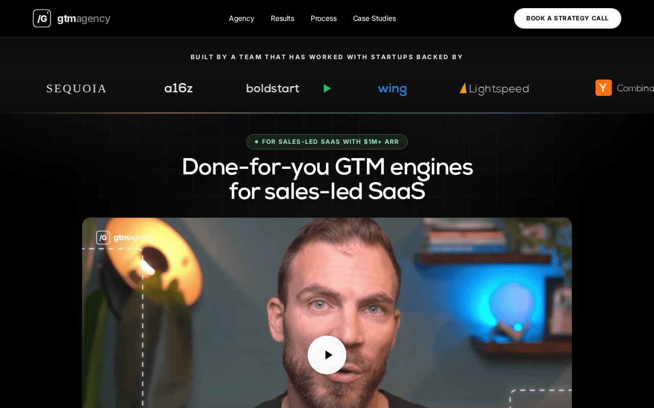 Screenshot of gtmagency.ai