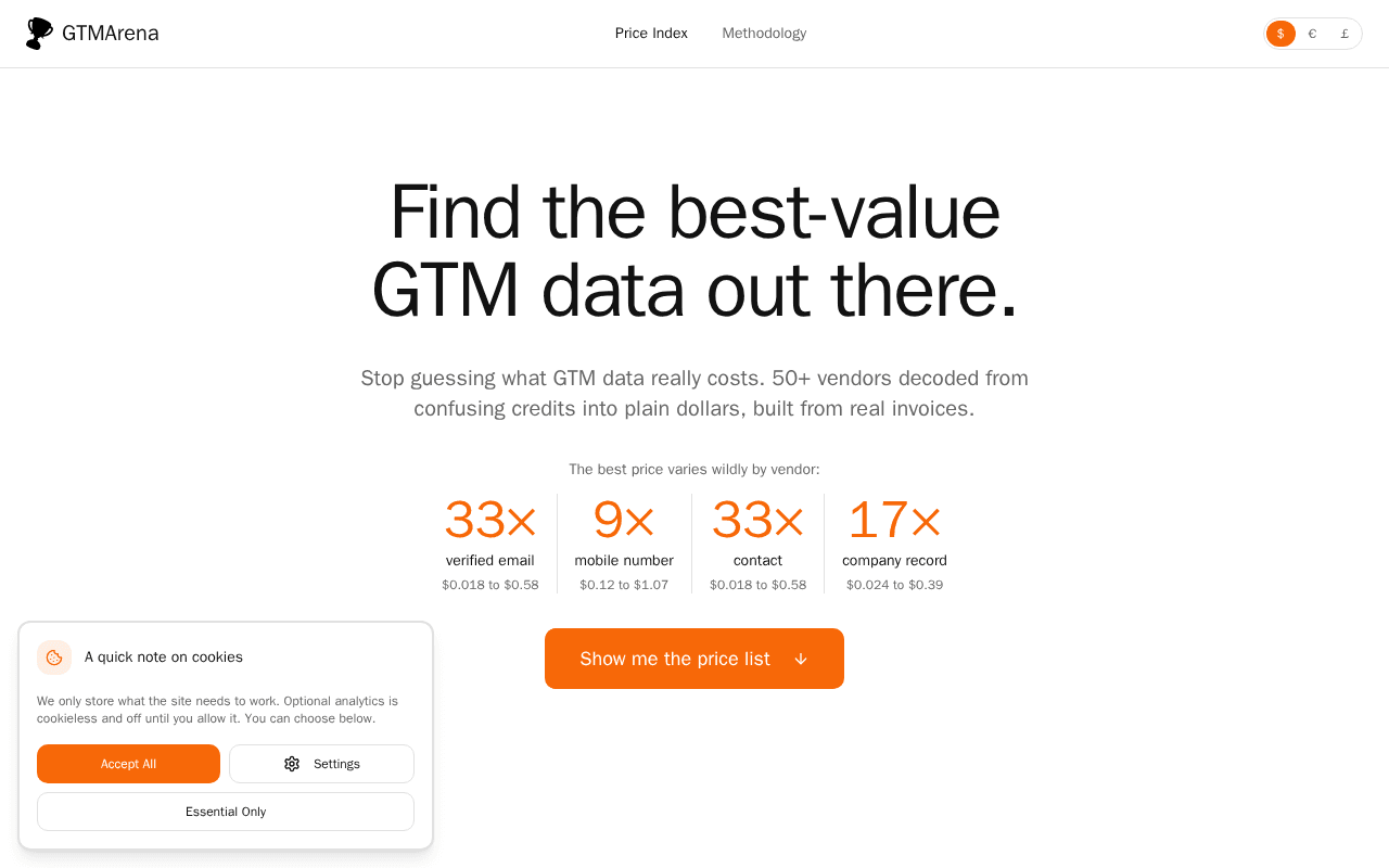 Screenshot of gtmarena.ai