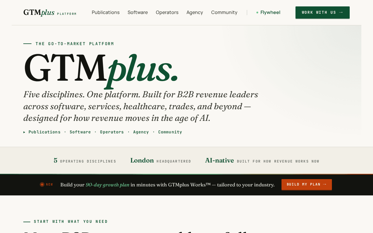 Screenshot of gtmplus.ai