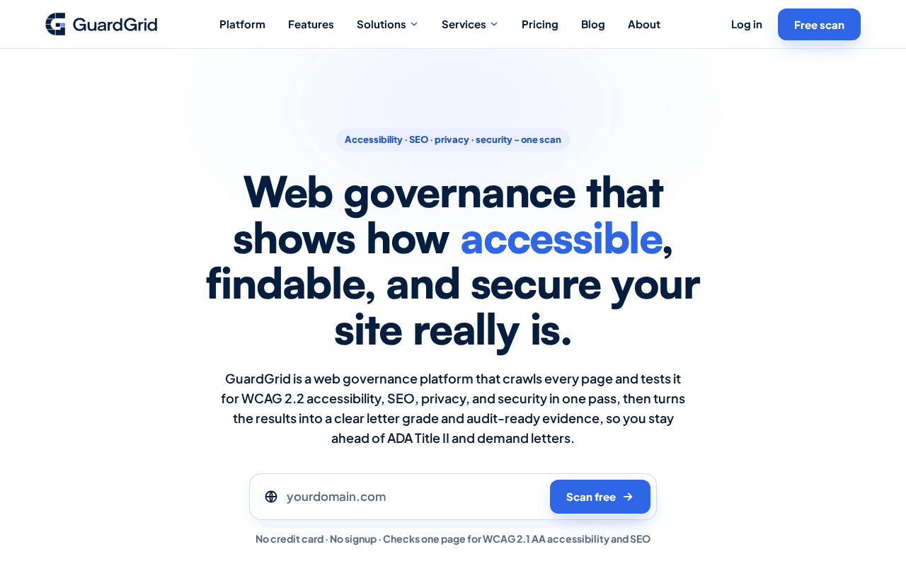Screenshot of guardgrid.ai