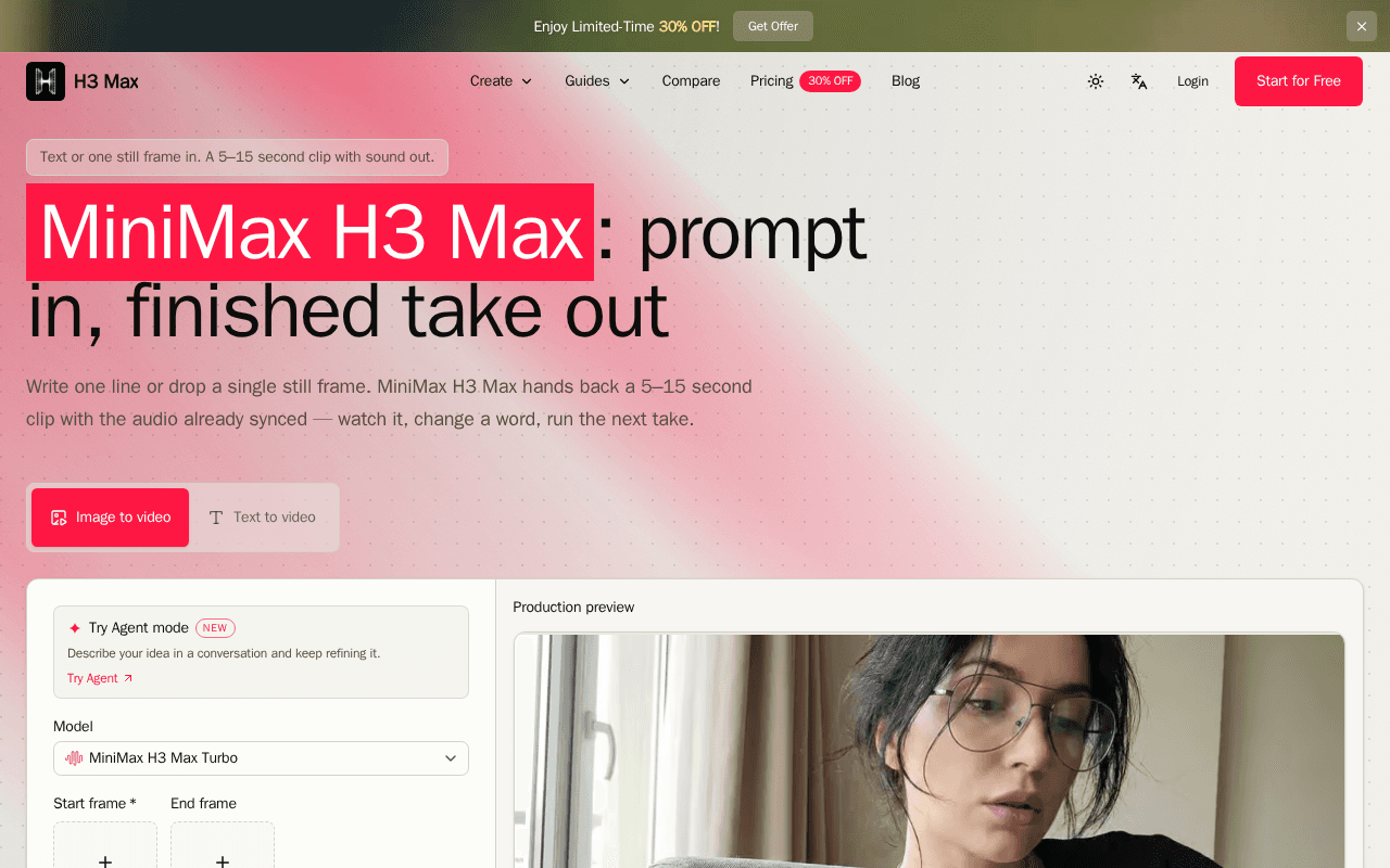 Screenshot of h3max.ai