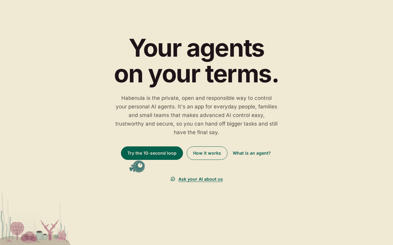 Screenshot of habenula.ai
