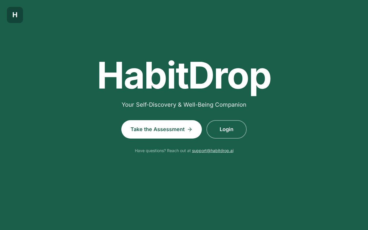Screenshot of habitdrop.ai