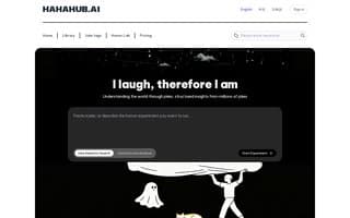 Screenshot of hahahub.ai