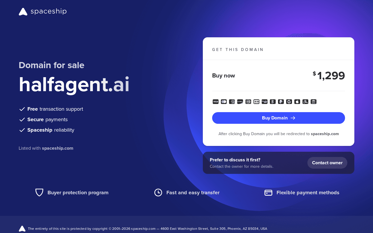 Screenshot of halfagent.ai