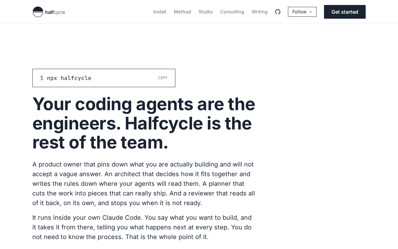 Screenshot of halfcycle.ai