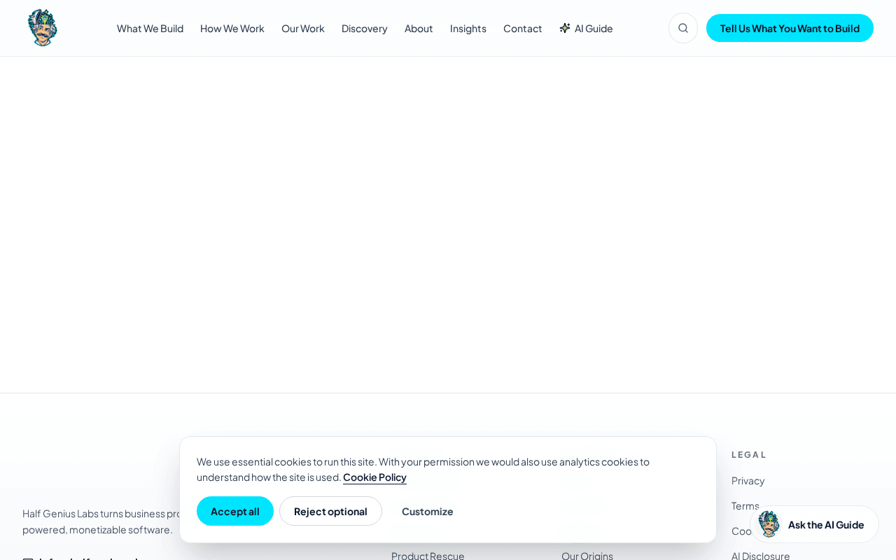 Screenshot of halfgenius.ai