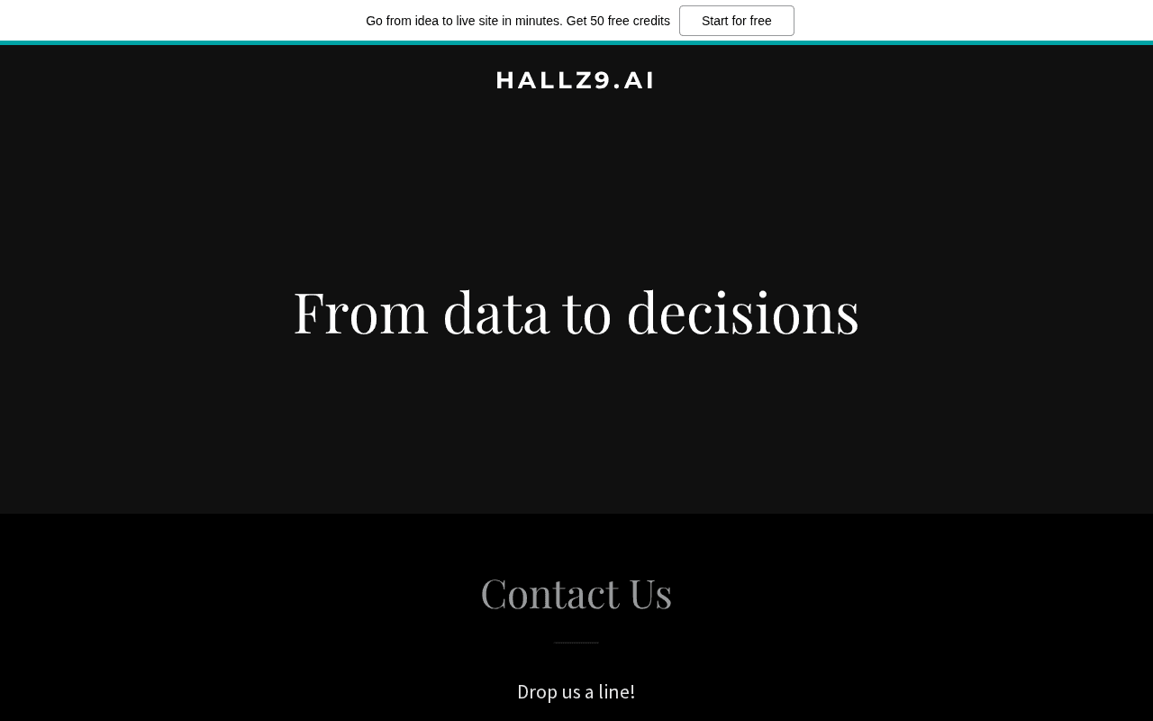 Screenshot of hallz9.ai
