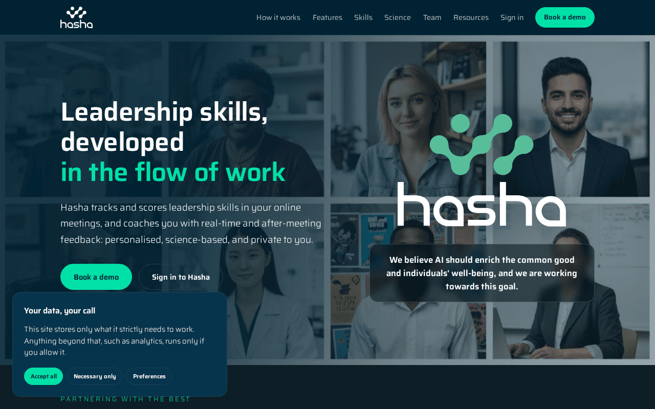 Screenshot of hasha.ai