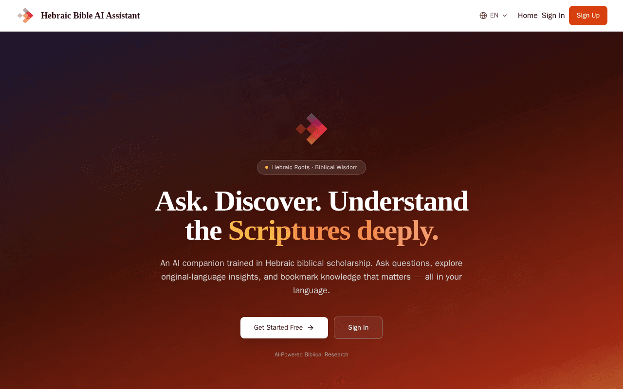 Screenshot of hebraic.ai