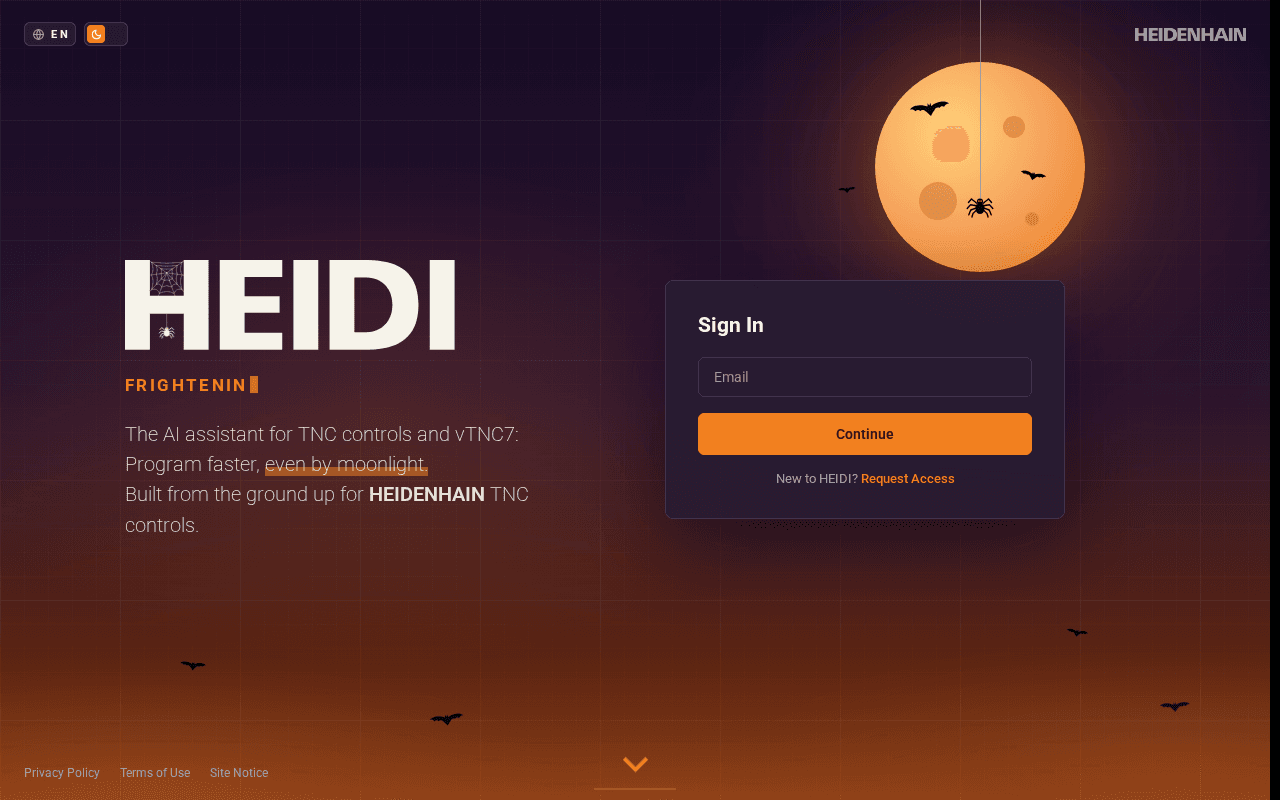 Screenshot of heidenhain.ai