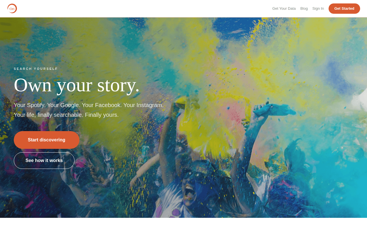 Screenshot of helloori.ai