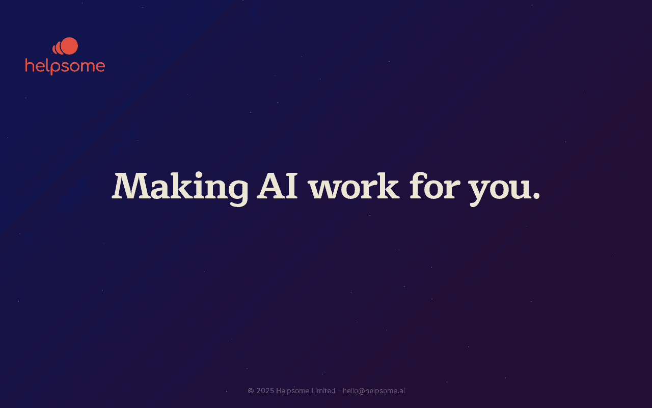 Screenshot of helpsome.ai