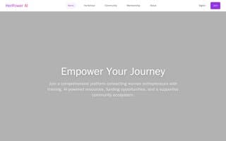 Screenshot of herpower.ai