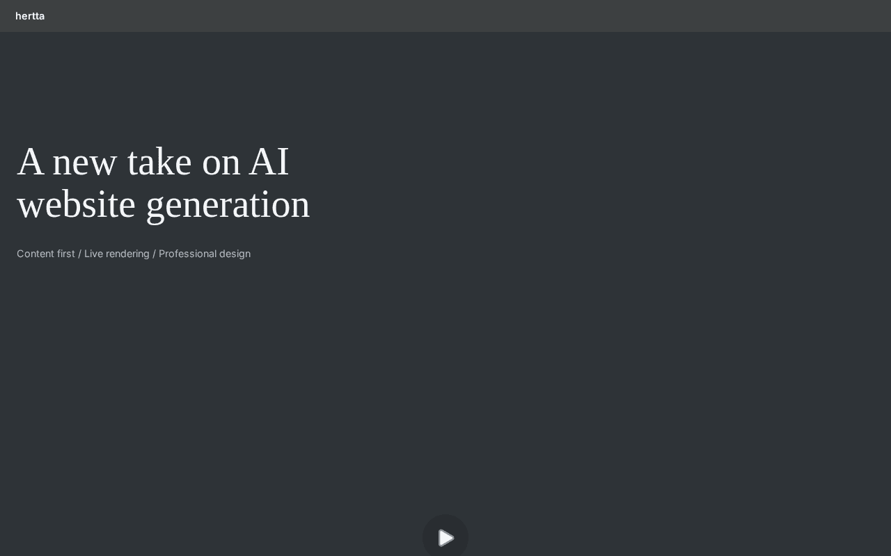 Screenshot of hertta.ai
