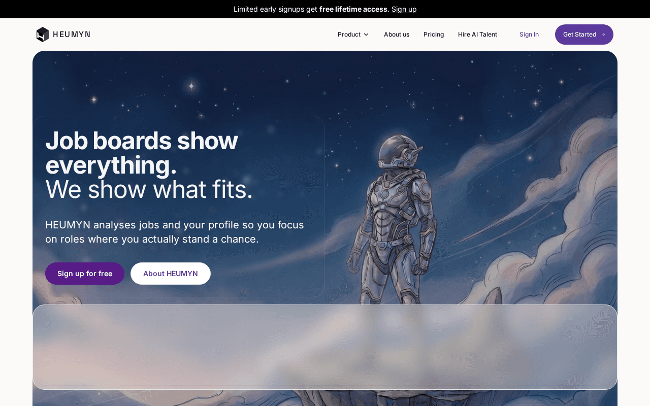 Screenshot of heumyn.ai