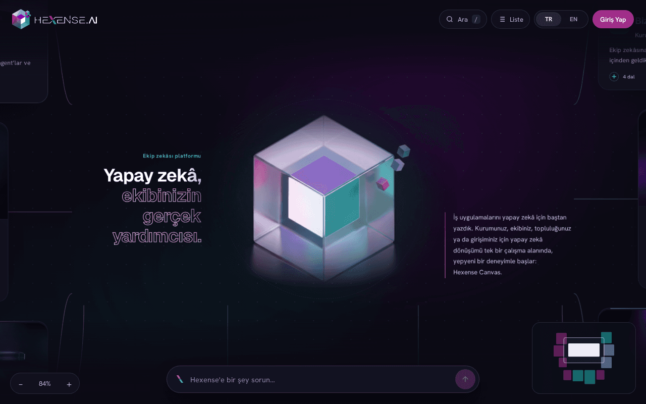Screenshot of hexense.ai