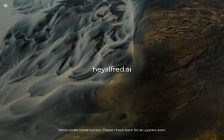 Screenshot of heyalfred.ai