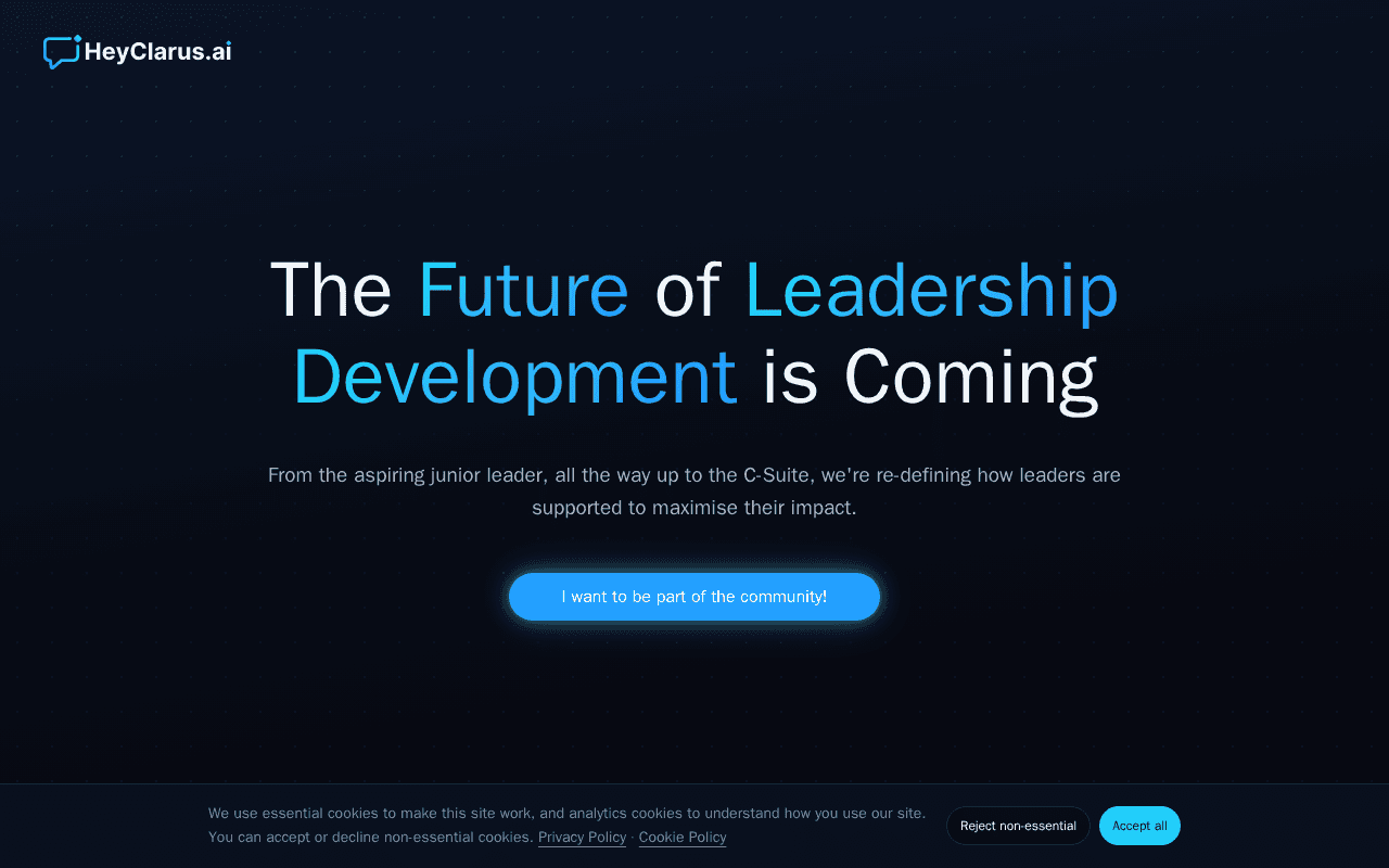 Screenshot of heyclarus.ai