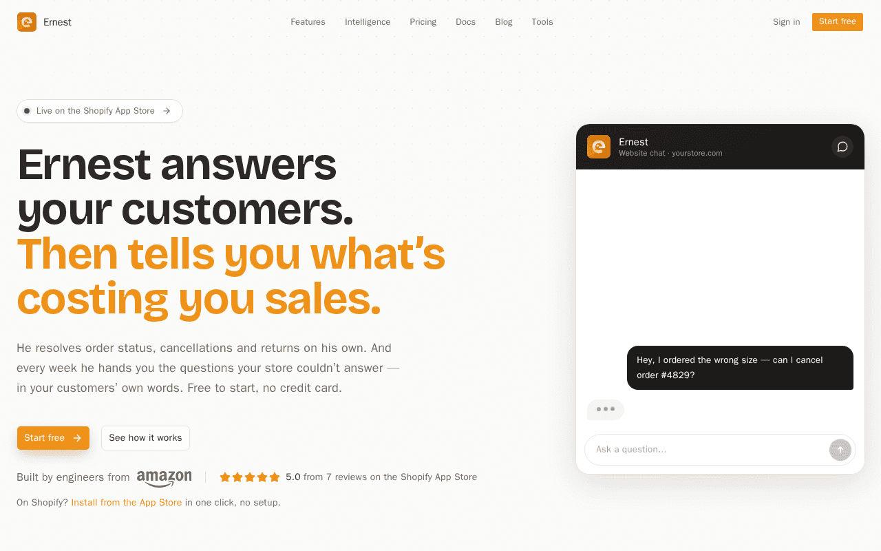 Screenshot of heyernest.ai