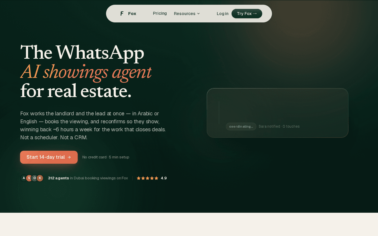 Screenshot of heyfox.ai