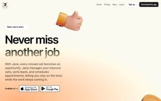 Screenshot of heyjane.ai