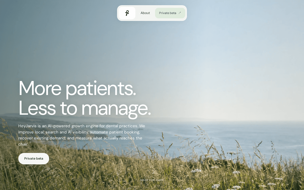 Screenshot of heyjarvis.ai