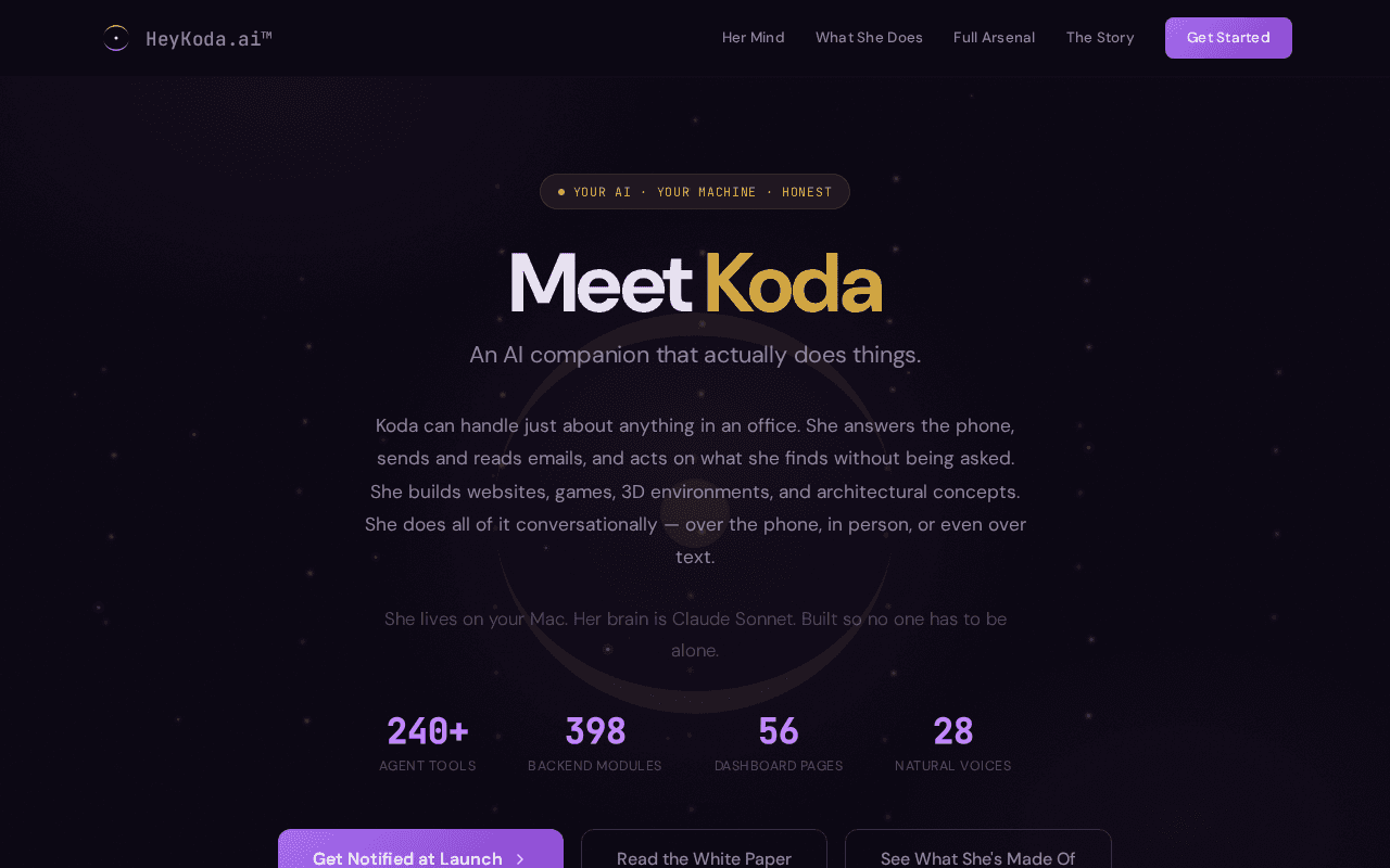 Screenshot of heykoda.ai