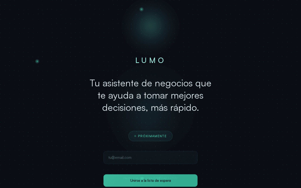 Screenshot of heylumo.ai