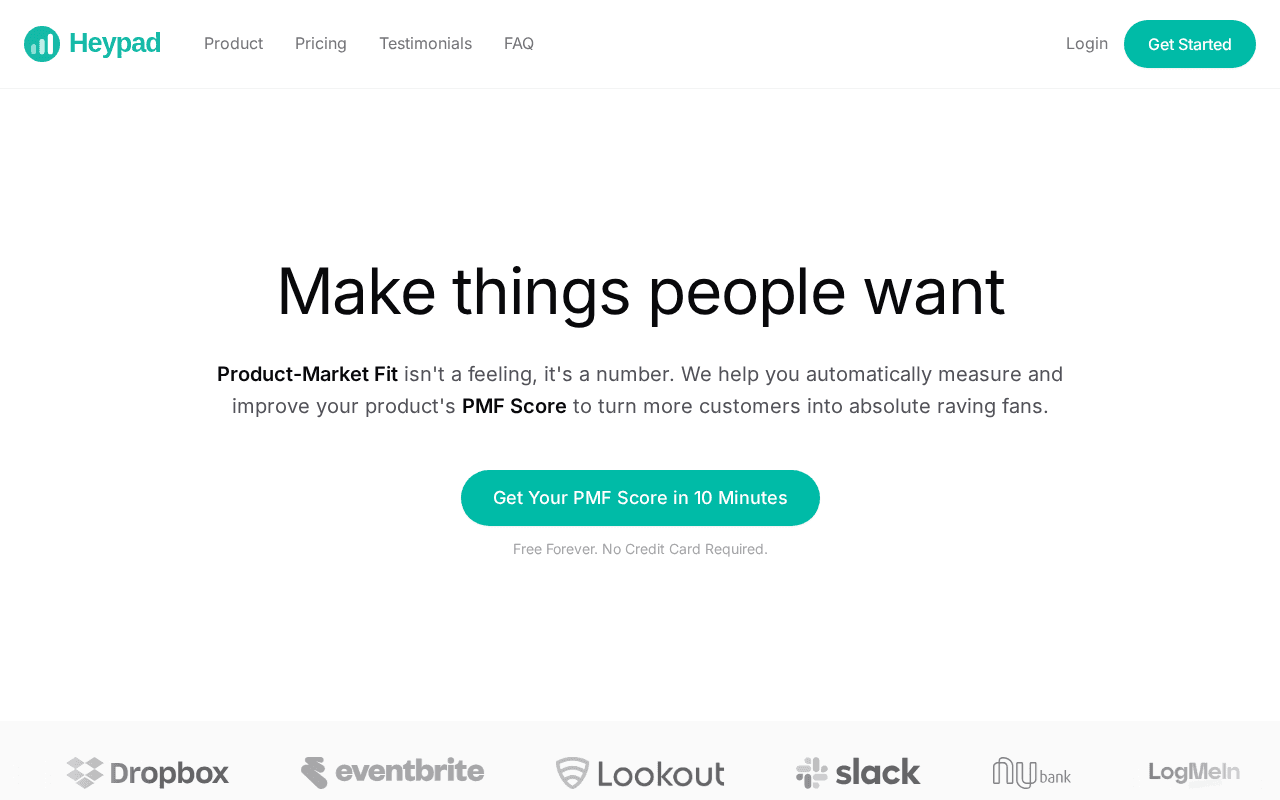 Screenshot of heypad.ai