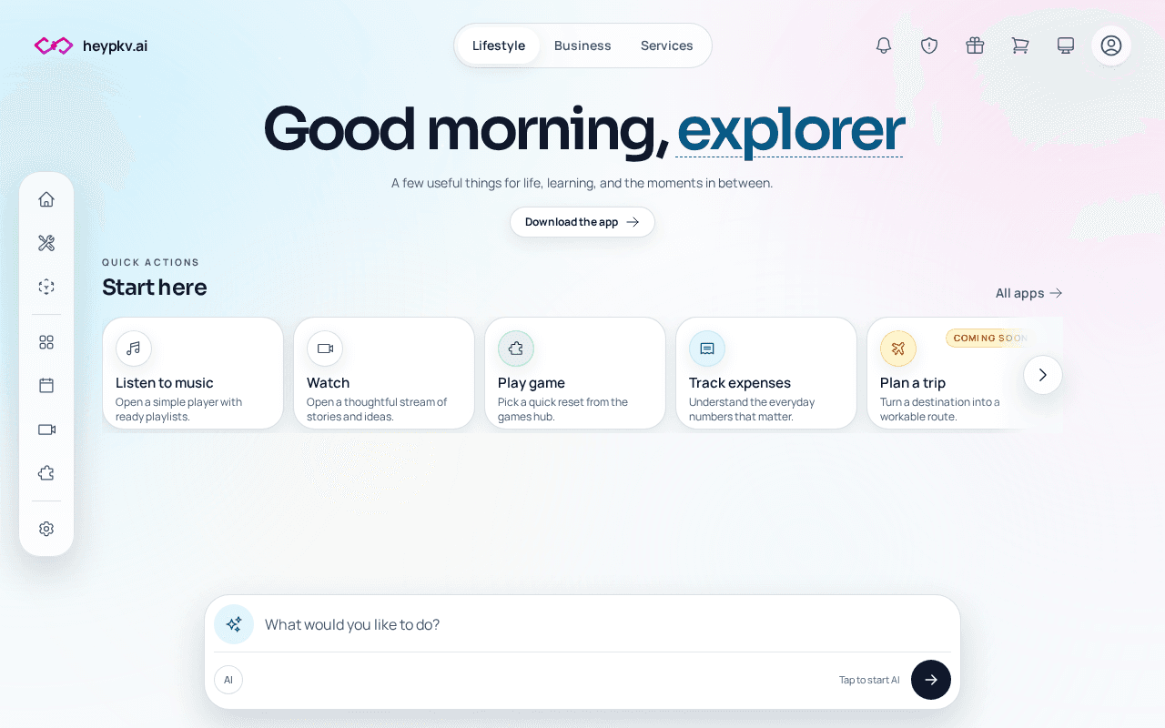 Screenshot of heypkv.ai