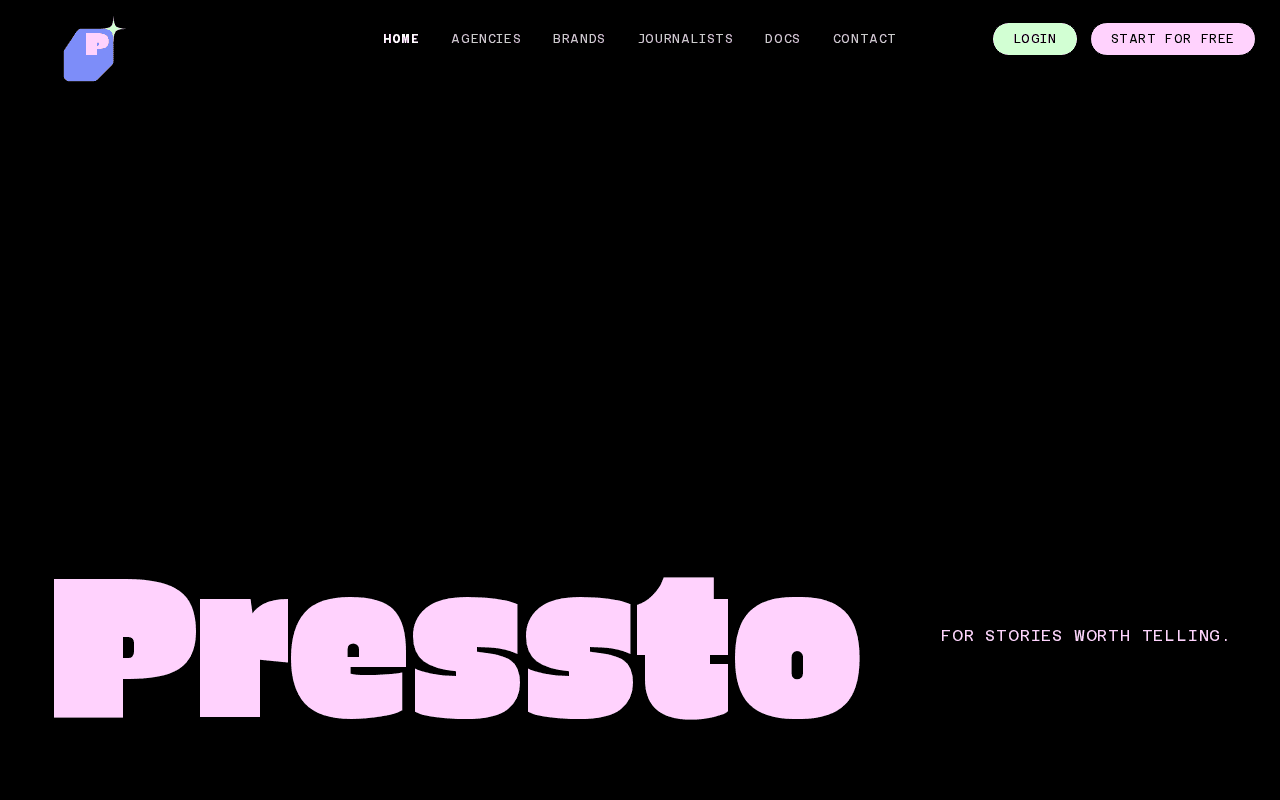 Screenshot of heypressto.ai