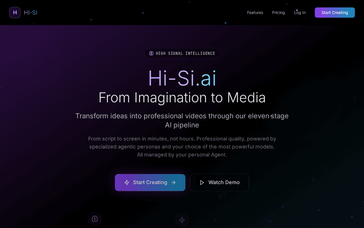 Screenshot of hi-si.ai