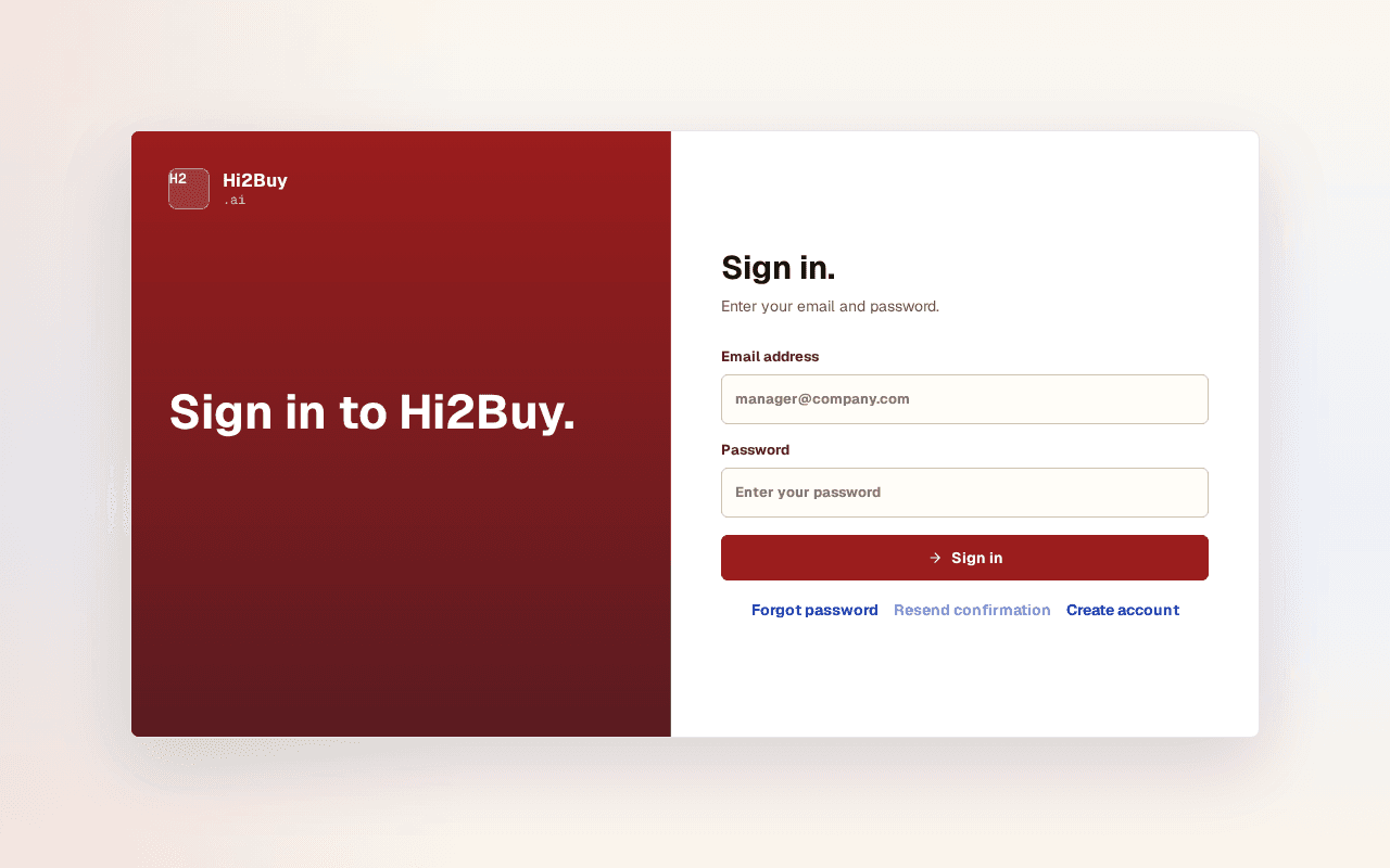 Screenshot of hi2buy.ai