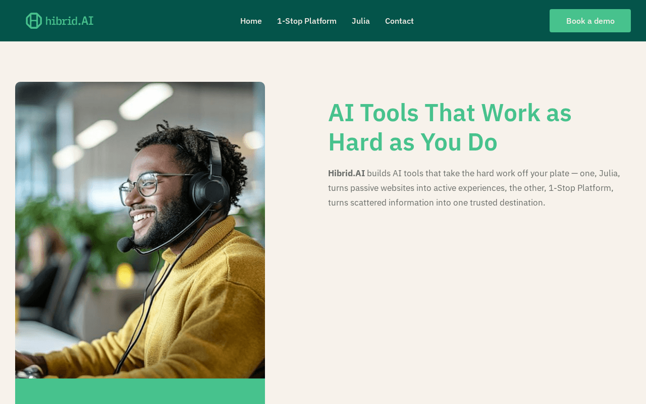 Screenshot of hibrid.ai