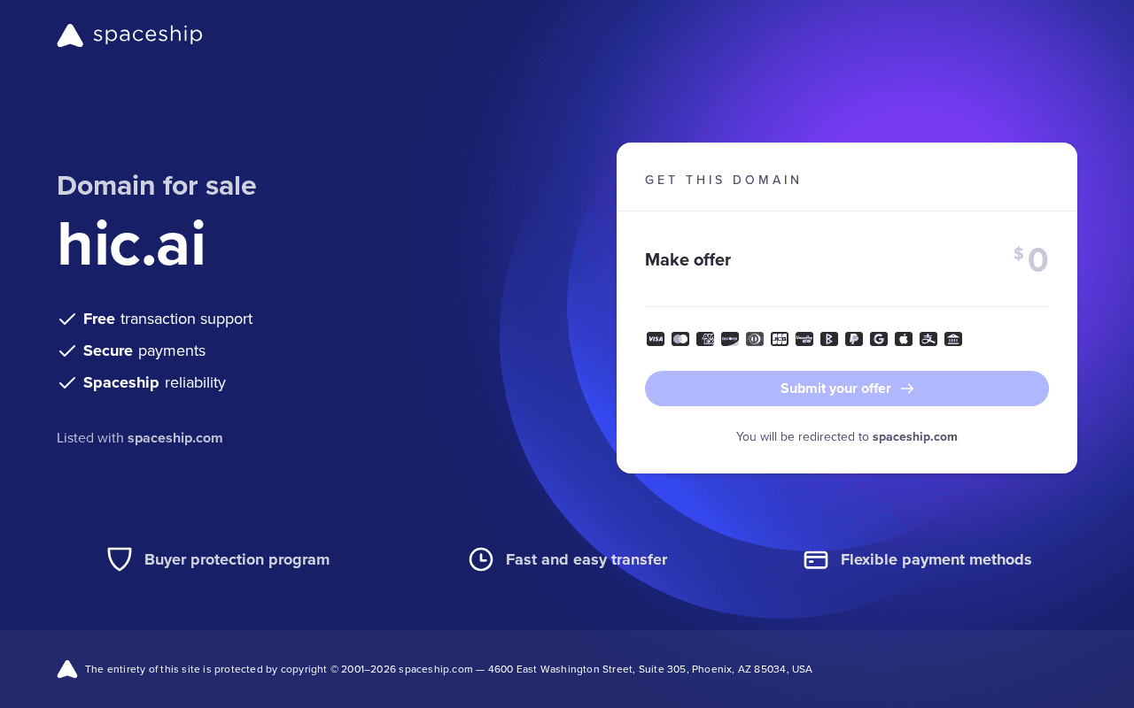 Screenshot of hic.ai