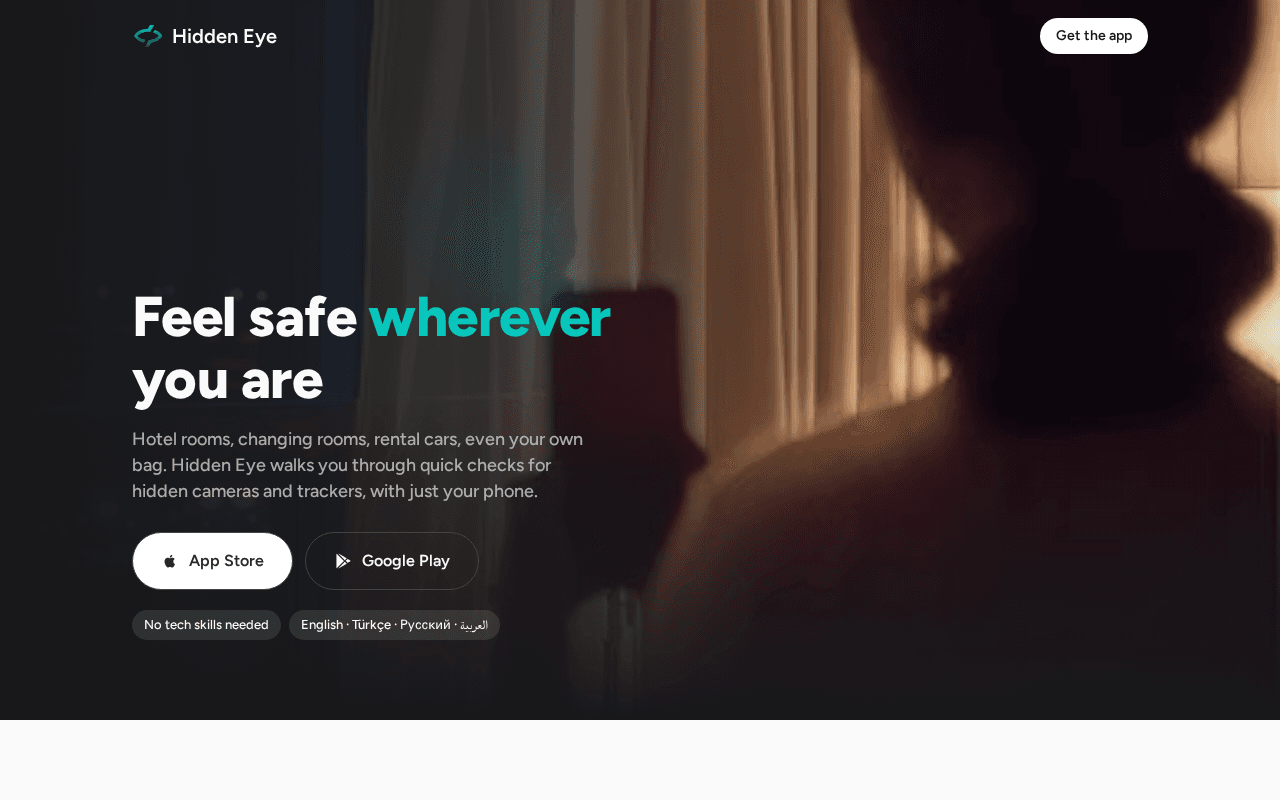 Screenshot of hiddeneye.ai