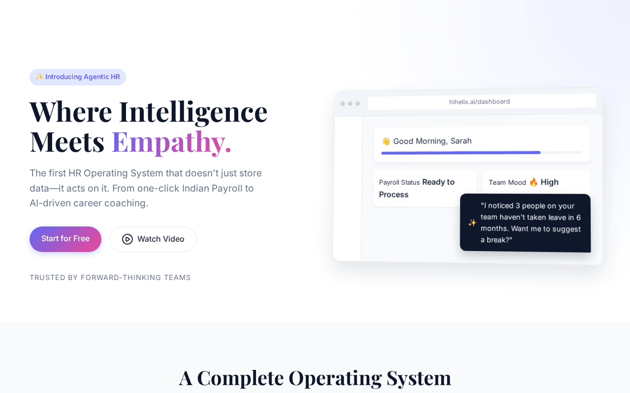 Screenshot of hihelix.ai