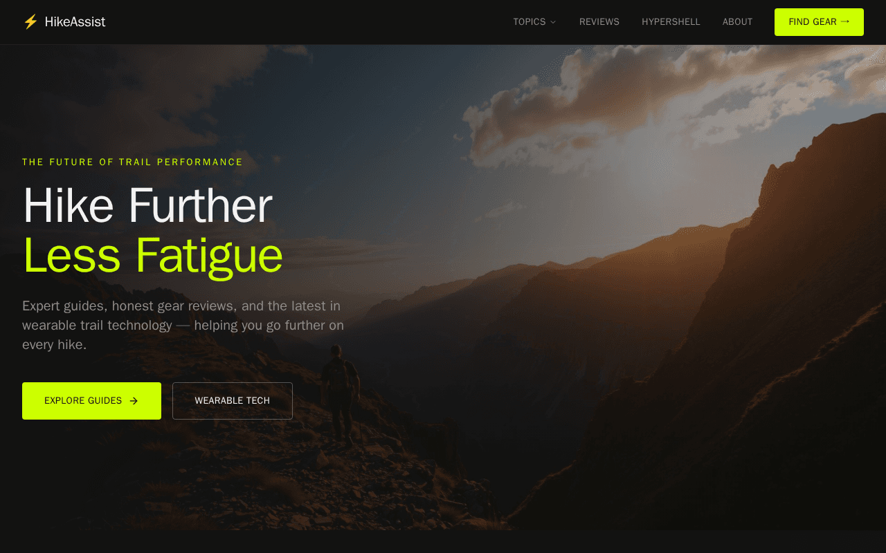 Screenshot of hikeassist.ai