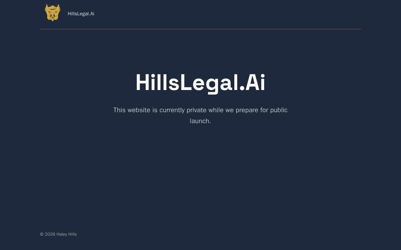 Screenshot of hillslegal.ai