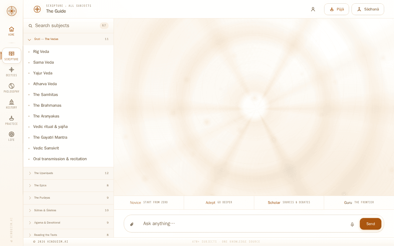 Screenshot of hinduism.ai