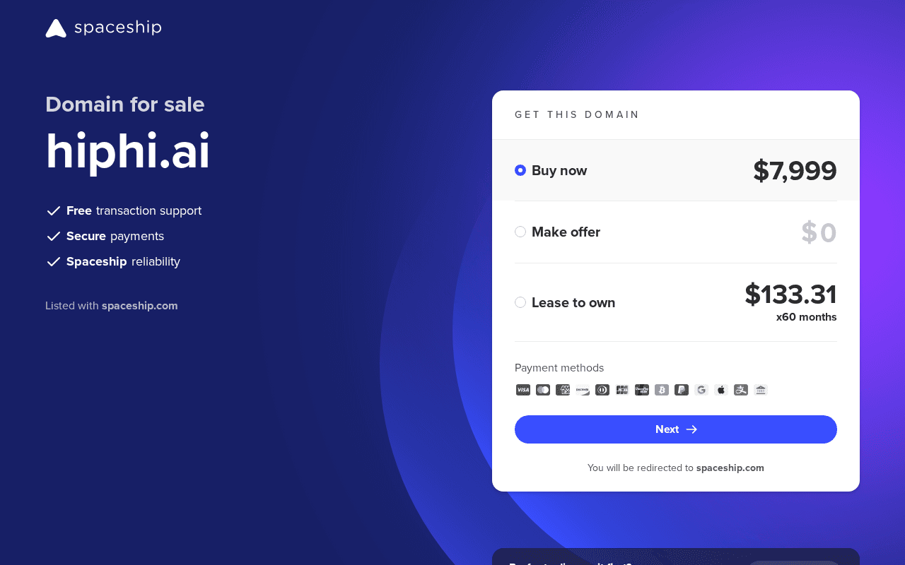Screenshot of hiphi.ai