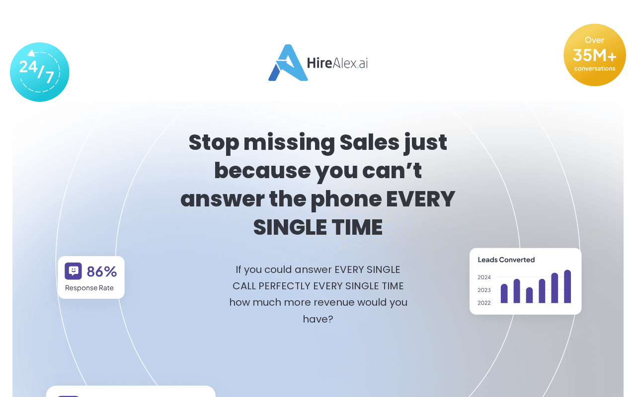 Screenshot of hirealex.ai