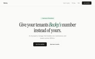 Screenshot of hirebecky.ai