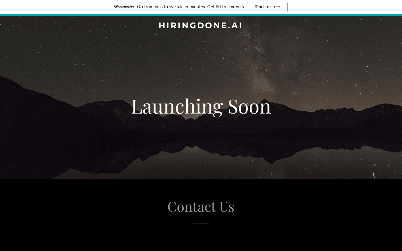 Screenshot of hiringdone.ai