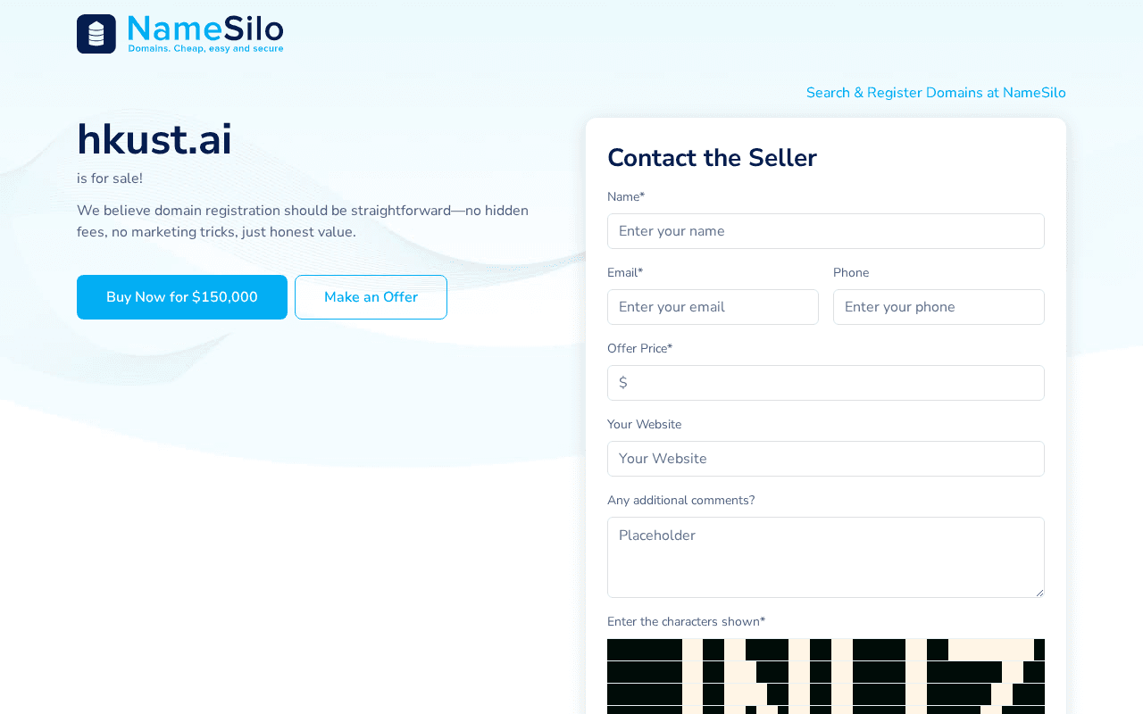 Screenshot of hkust.ai
