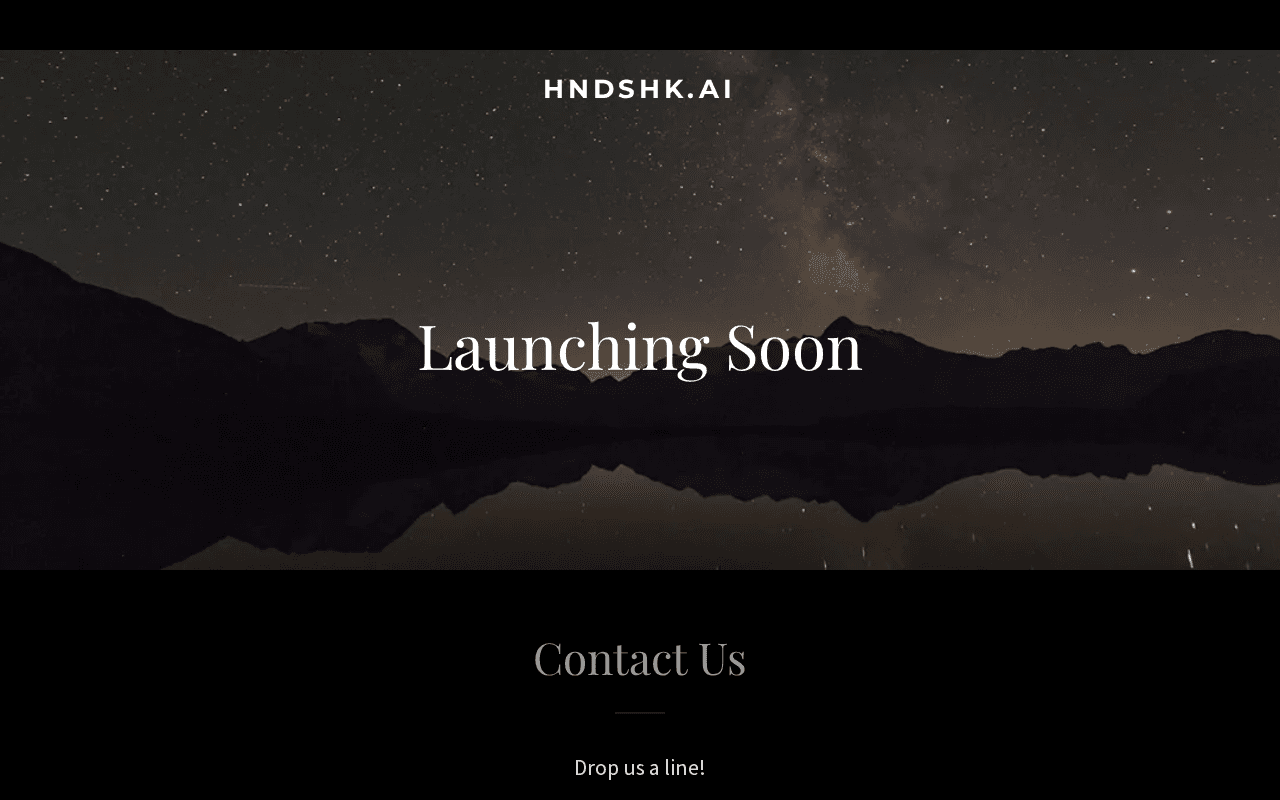 Screenshot of hndshk.ai