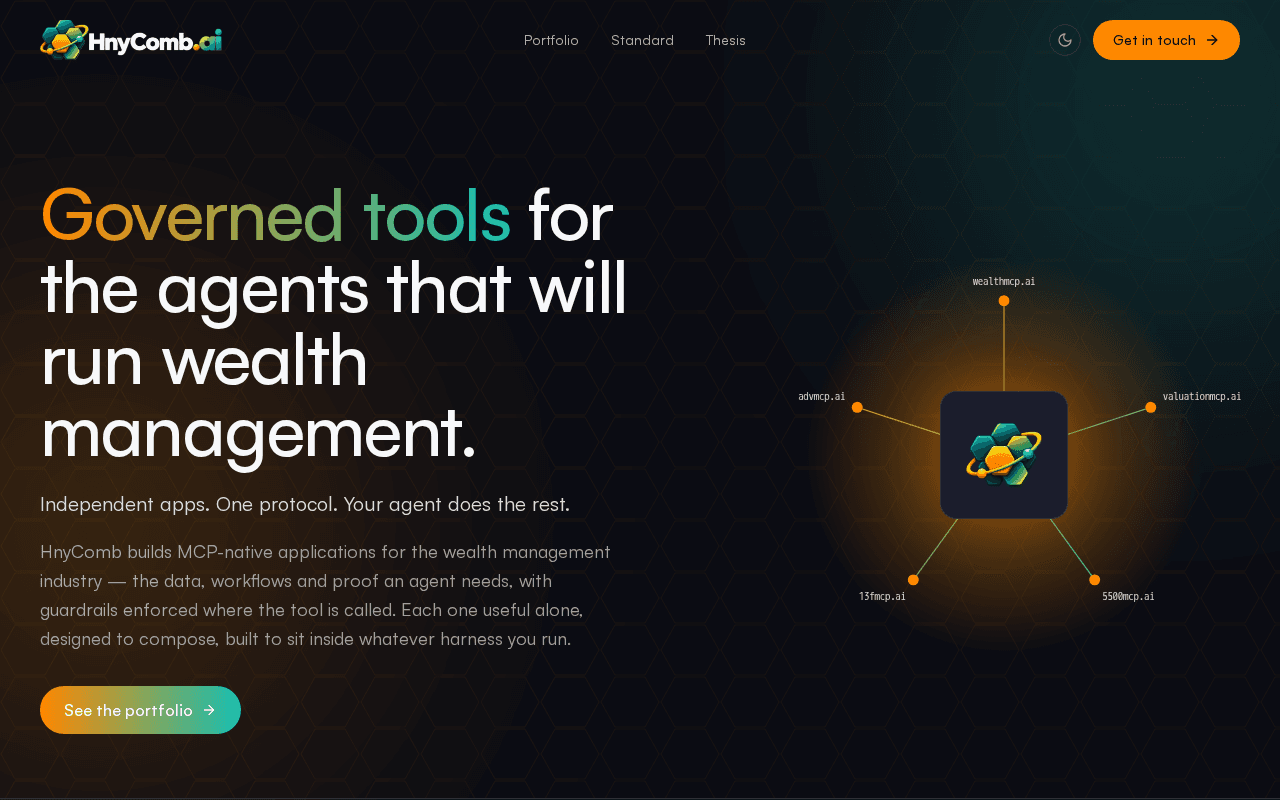 Screenshot of hnycomb.ai