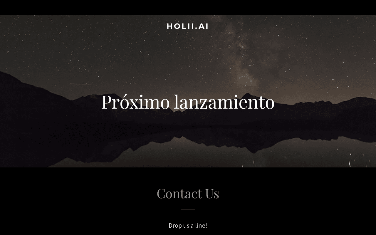 Screenshot of holii.ai